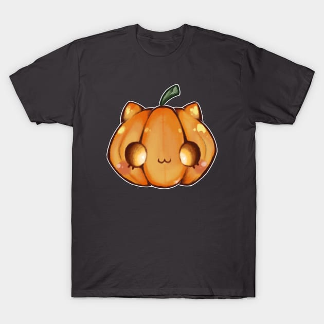 Pumpkin meow T-Shirt by BubblePaw